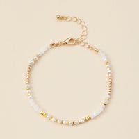 Pearl & Glass Beaded Basic Anklet
