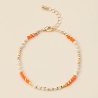 Pearl & Glass Beaded Basic Anklet