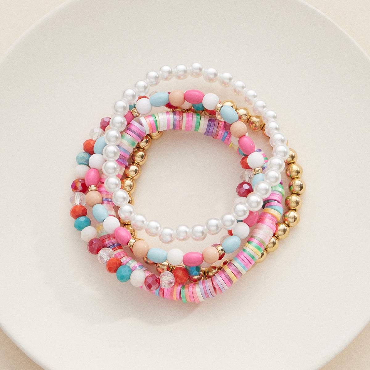 Stylish Beaded Bracelet Sets – Multicolor, Gold, and Pearl Designs