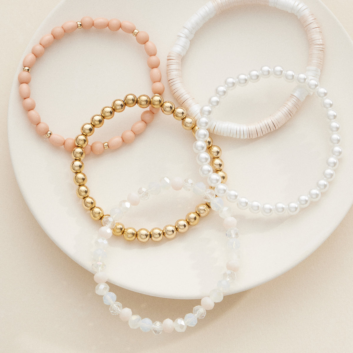 Stylish Beaded Bracelet Sets – Multicolor, Gold, and Pearl Designs
