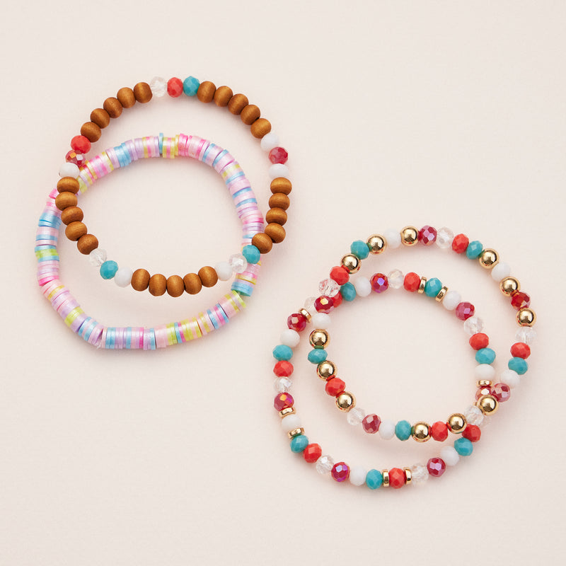 Beaded Bracelet Sets – Vibrant and Neutral Stacking Designs
