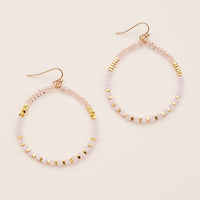 Crystal Beaded Hoop Earrings – Sparkling Boho Statement Earrings in Multiple Colors