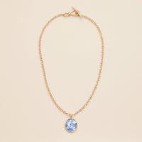 Mother of Pearl Round Charm Short Necklace