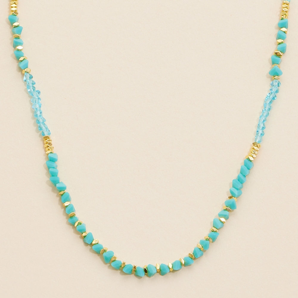 Glass Beaded Short Necklace