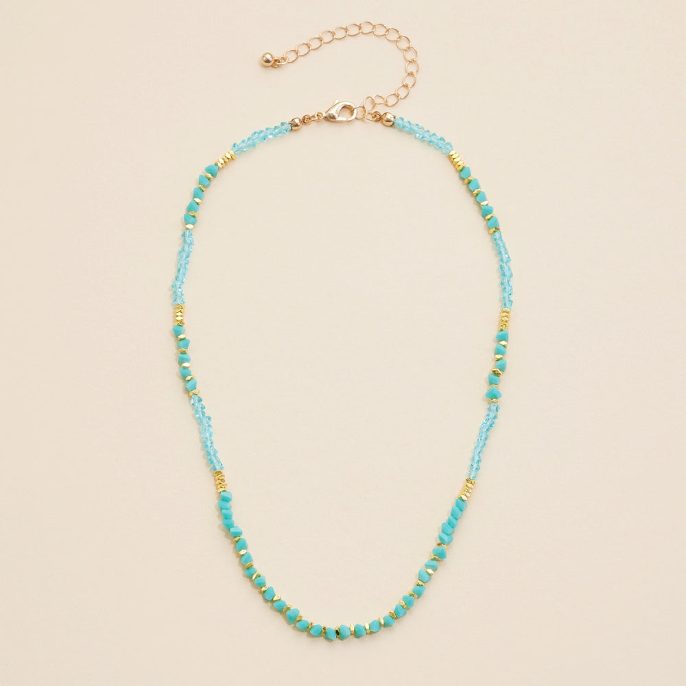 Glass Beaded Short Necklace
