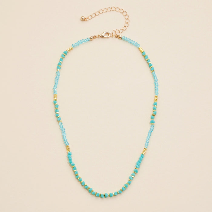Glass Beaded Short Necklace