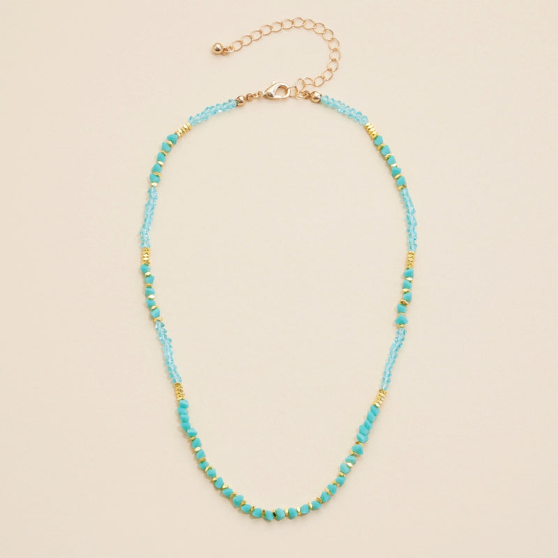 Glass Beaded Short Necklace