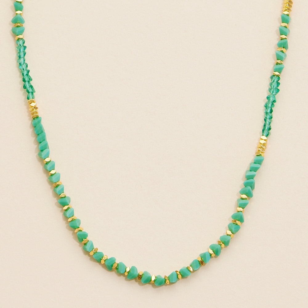 Glass Beaded Short Necklace