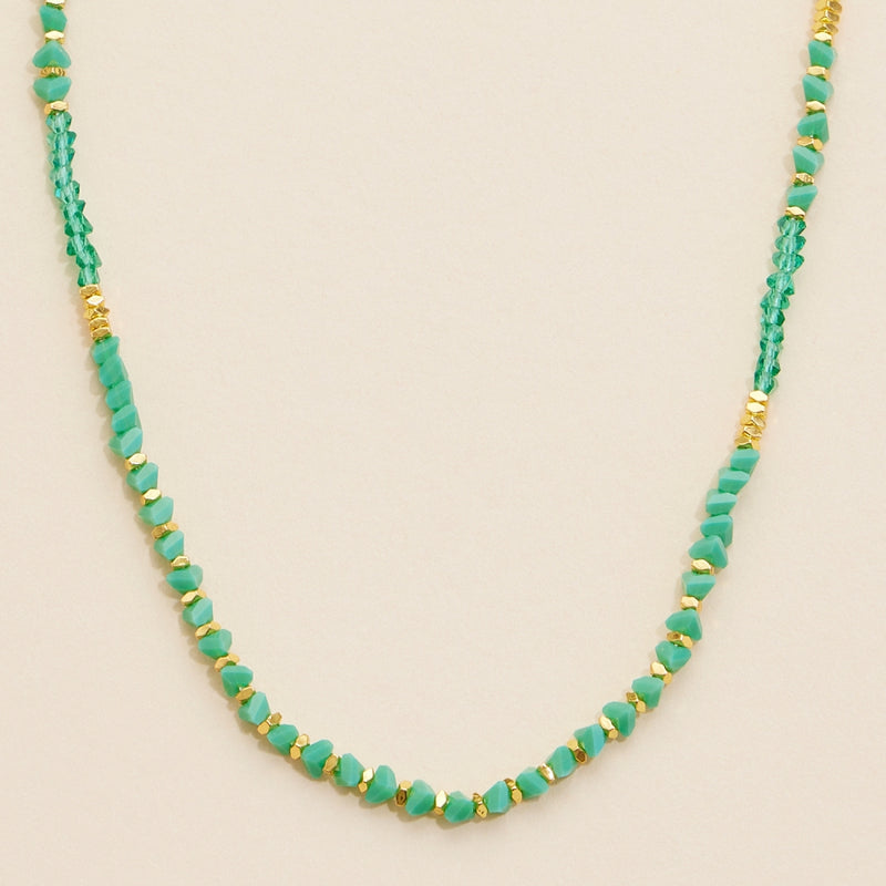 Glass Beaded Short Necklace