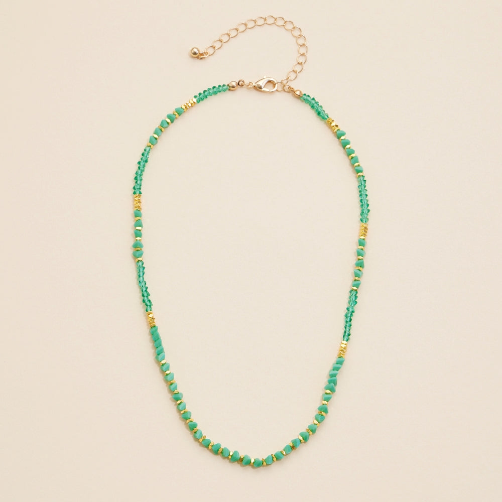 Glass Beaded Short Necklace