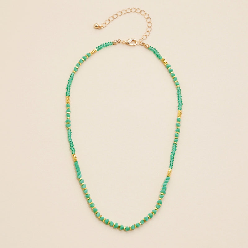 Glass Beaded Short Necklace
