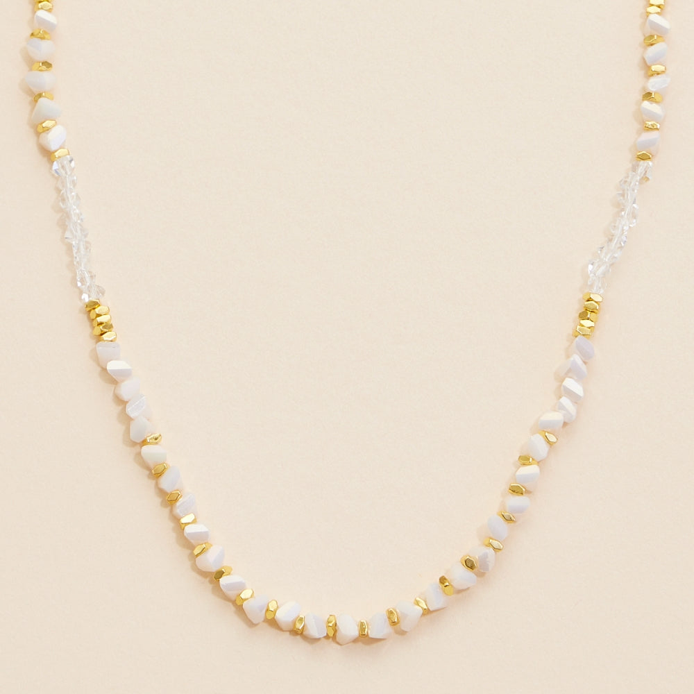 Glass Beaded Short Necklace
