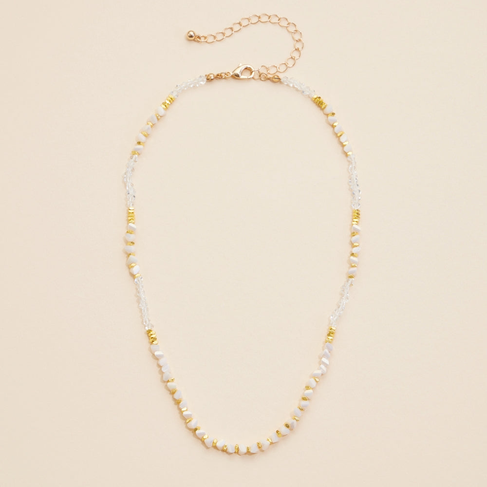 Glass Beaded Short Necklace