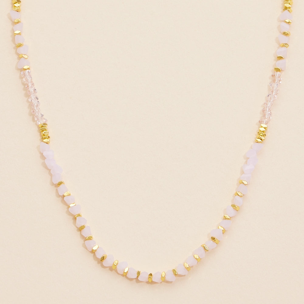 Glass Beaded Short Necklace