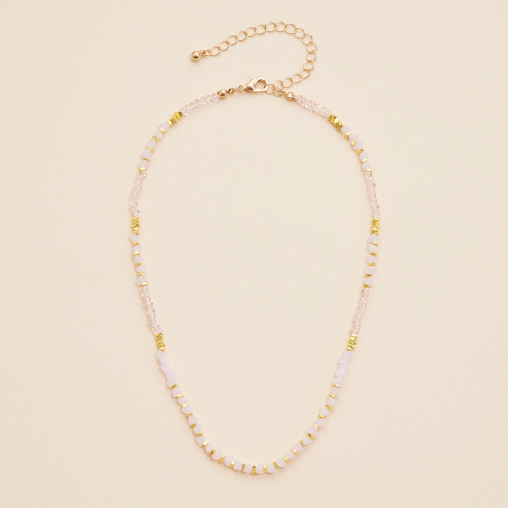 Glass Beaded Short Necklace