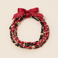 Game Day Seed Beaded Bracelet Set