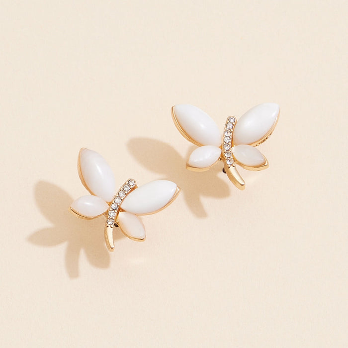 Butterfly Shell Stud Earrings