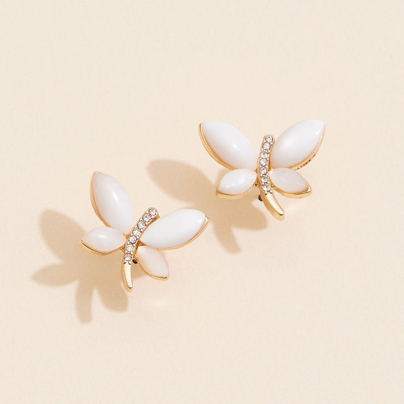 Butterfly Shell Stud Earrings