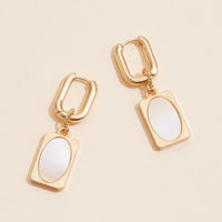 Shell Charms Hoop Earrings