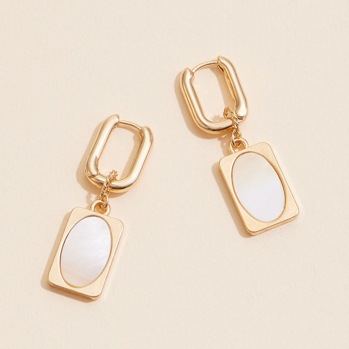 Shell Charms Hoop Earrings