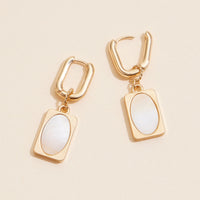 Shell Charms Hoop Earrings