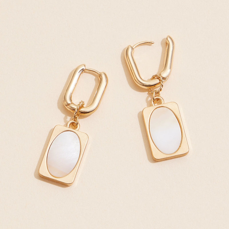 Shell Charms Hoop Earrings