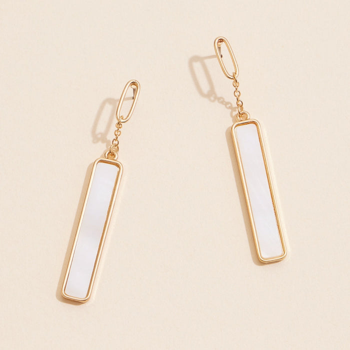 Shell Bar Charm Dangling Earrings