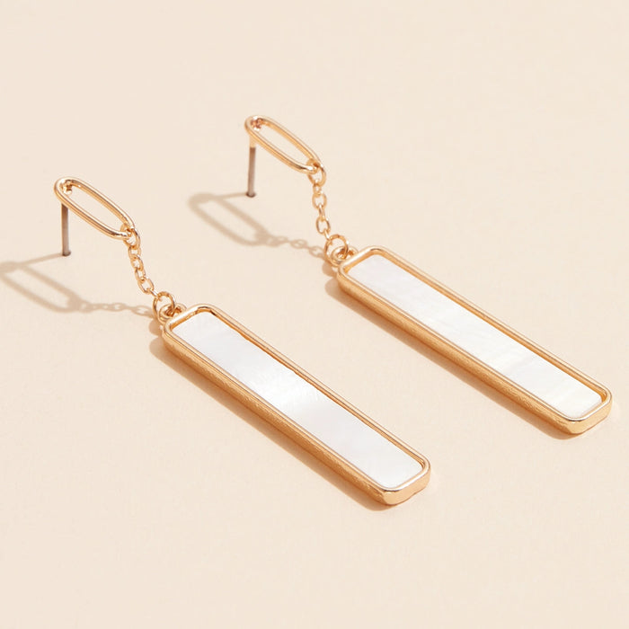 Shell Bar Charm Dangling Earrings