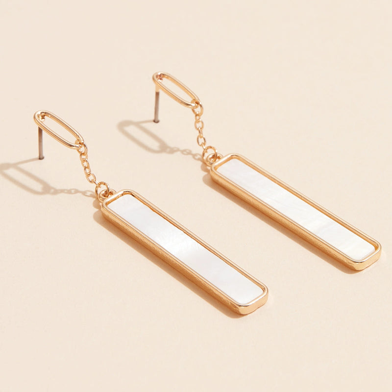 Shell Bar Charm Dangling Earrings