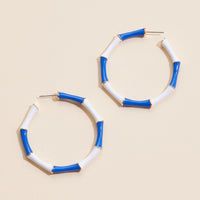 Color Block Enamel Hoop Earrings