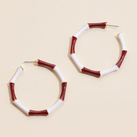 Color Block Enamel Hoop Earrings