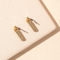 Golf Bag 18K Gold Dip Stud Earrings