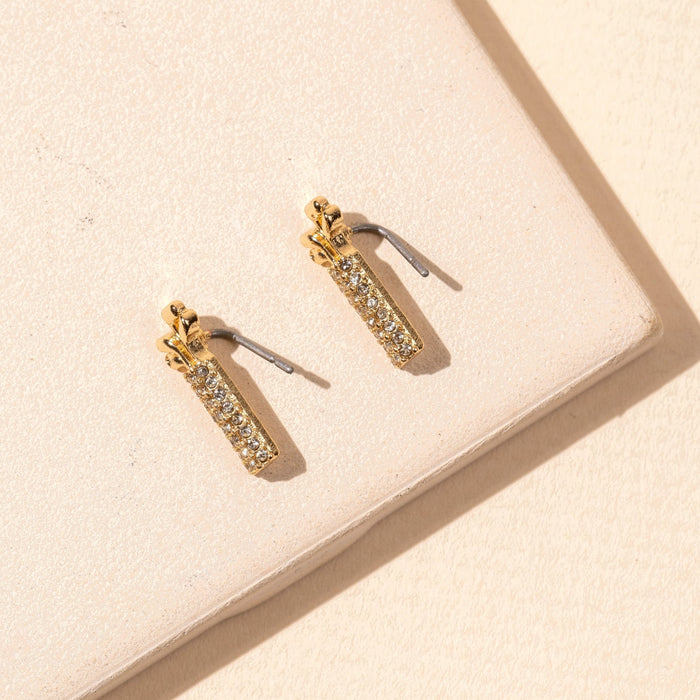 Golf Bag 18K Gold Dip Stud Earrings