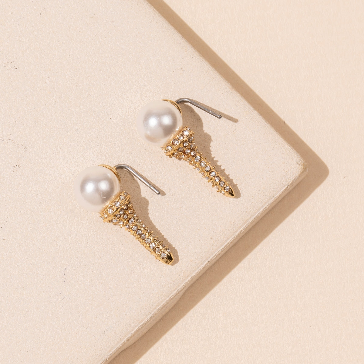 Gold Ball & Pin 18K Gold Dip Stud Earrings