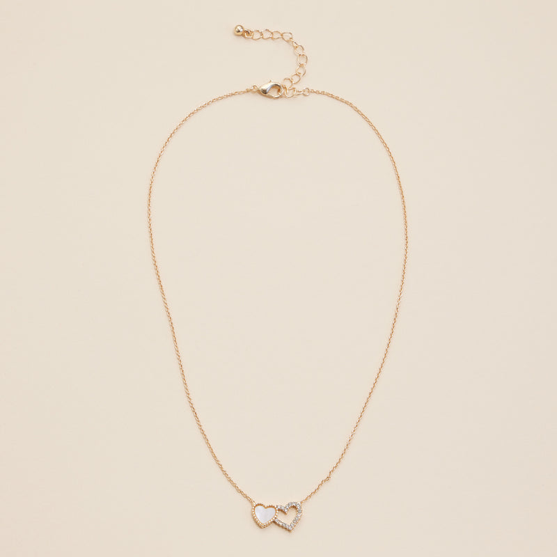 Heart Shell Charm Short Necklace