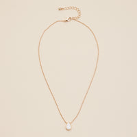 Tear Drop Shell Charm Short Necklace