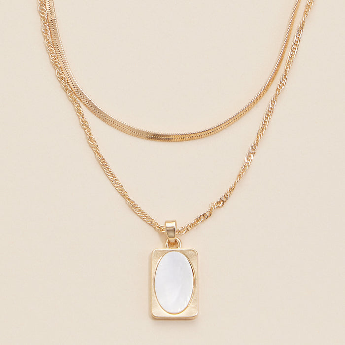 Shell Charm Layered Necklace