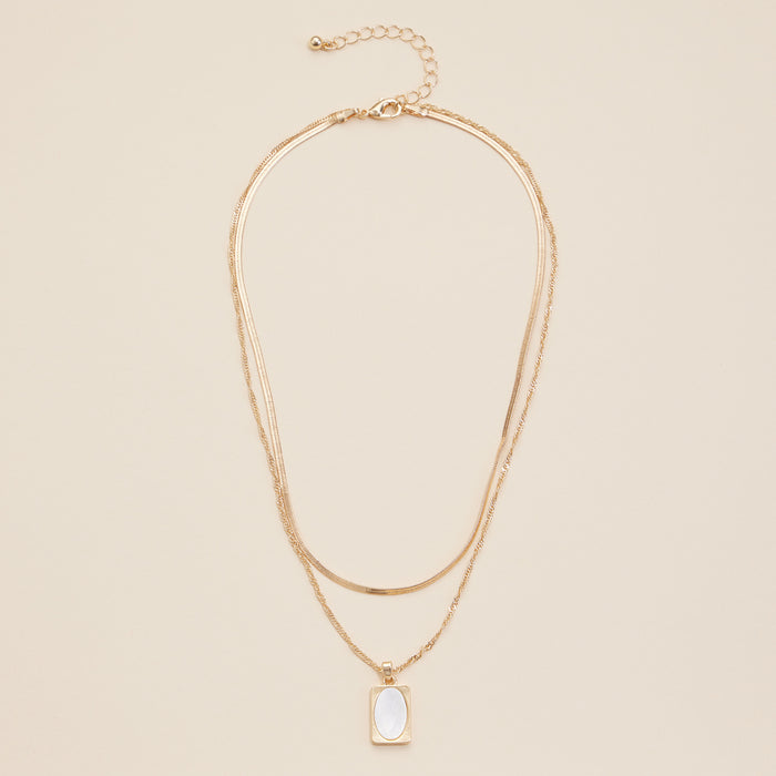 Shell Charm Layered Necklace