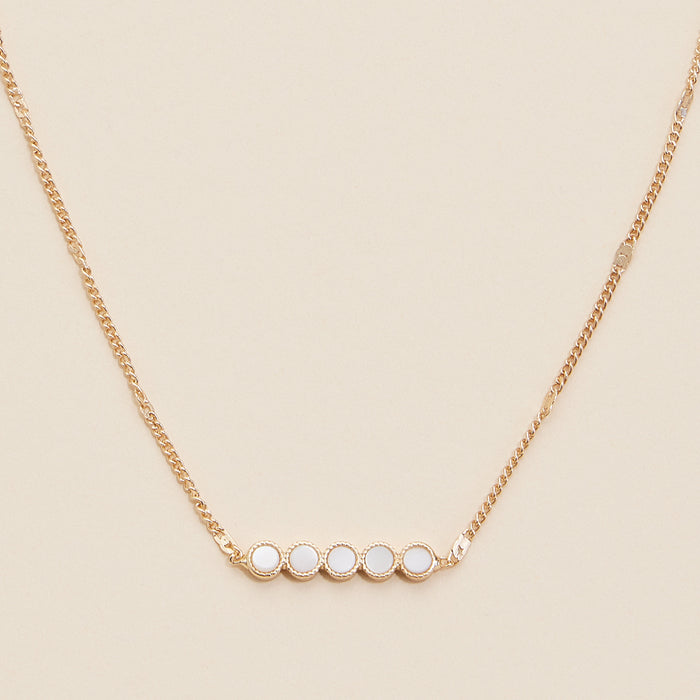 Shell Dots Charm Short Necklace