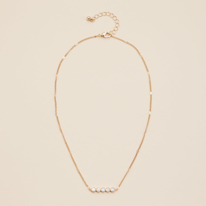 Shell Dots Charm Short Necklace