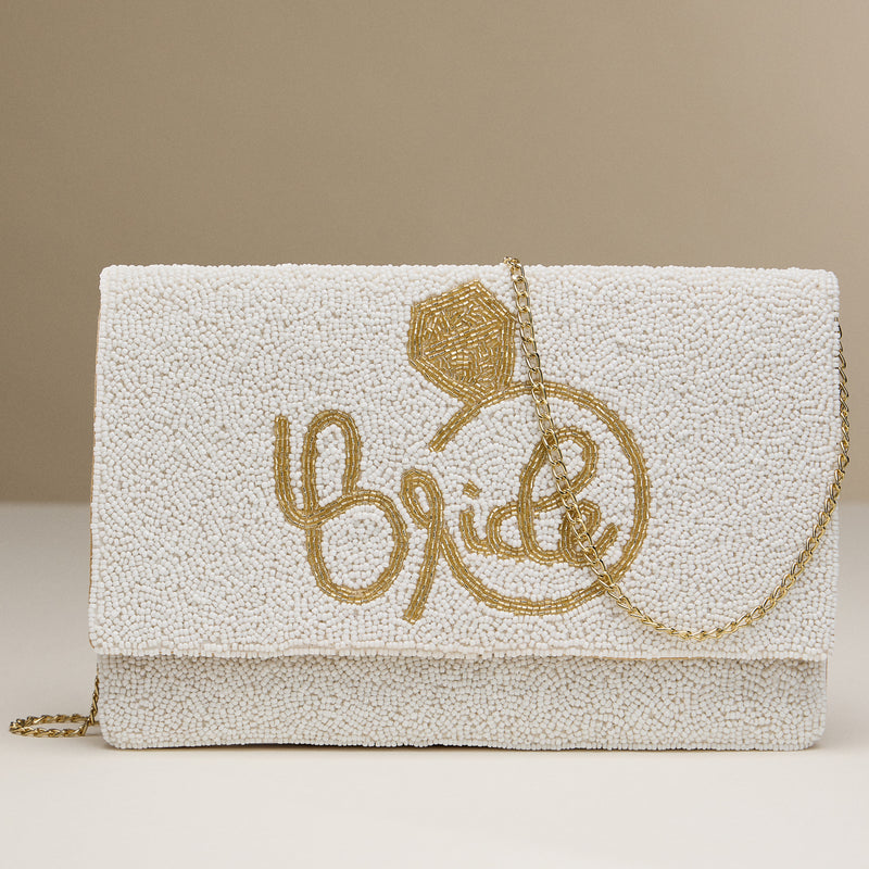 Beaded Bride Clutch Purse – Wedding & Bachelorette Party Purse