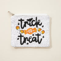 Trick or Treat Seed Bead Canvas Pouch
