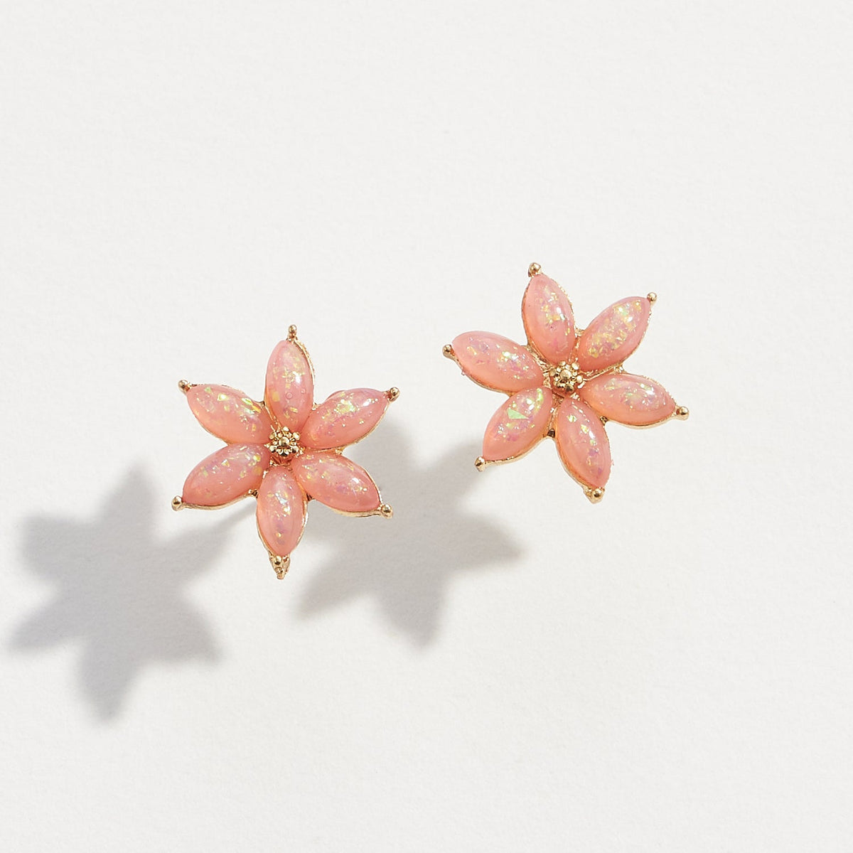 Earthy Opal Flower Earrings