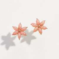 Earthy Opal Flower Earrings