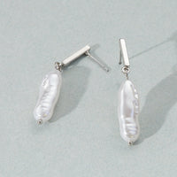 Dangling Natural Pearl Stud Earrings