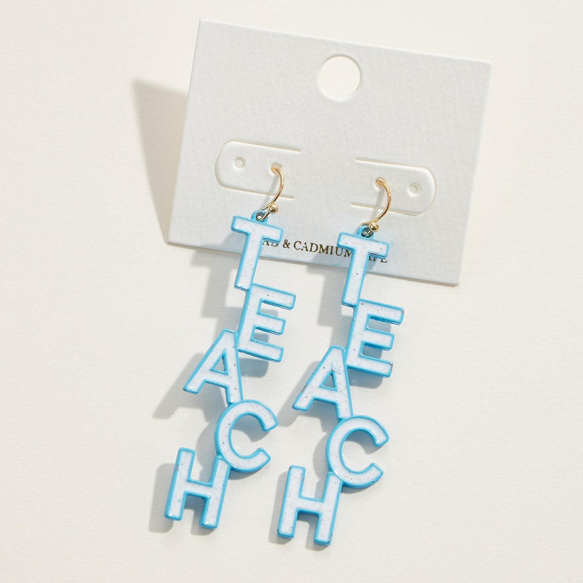 TEACH Enamel Drop Earrings