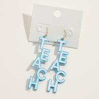 TEACH Enamel Drop Earrings