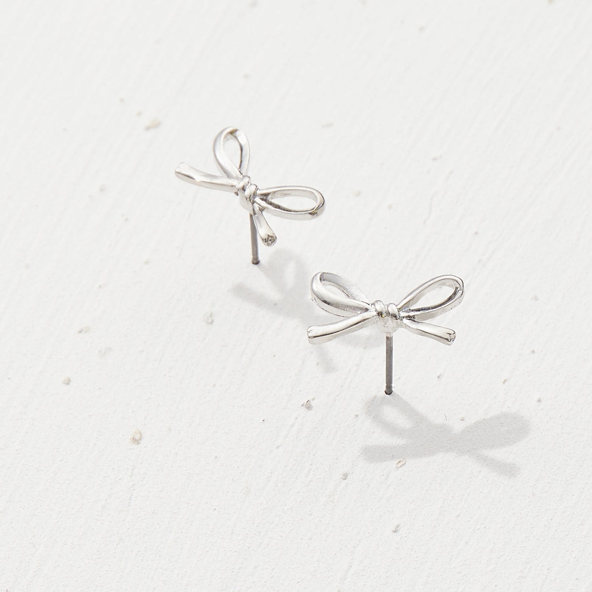 Dainty Metal Gold Bow Stud Earrings – Minimalist & Elegant Knot Earrings