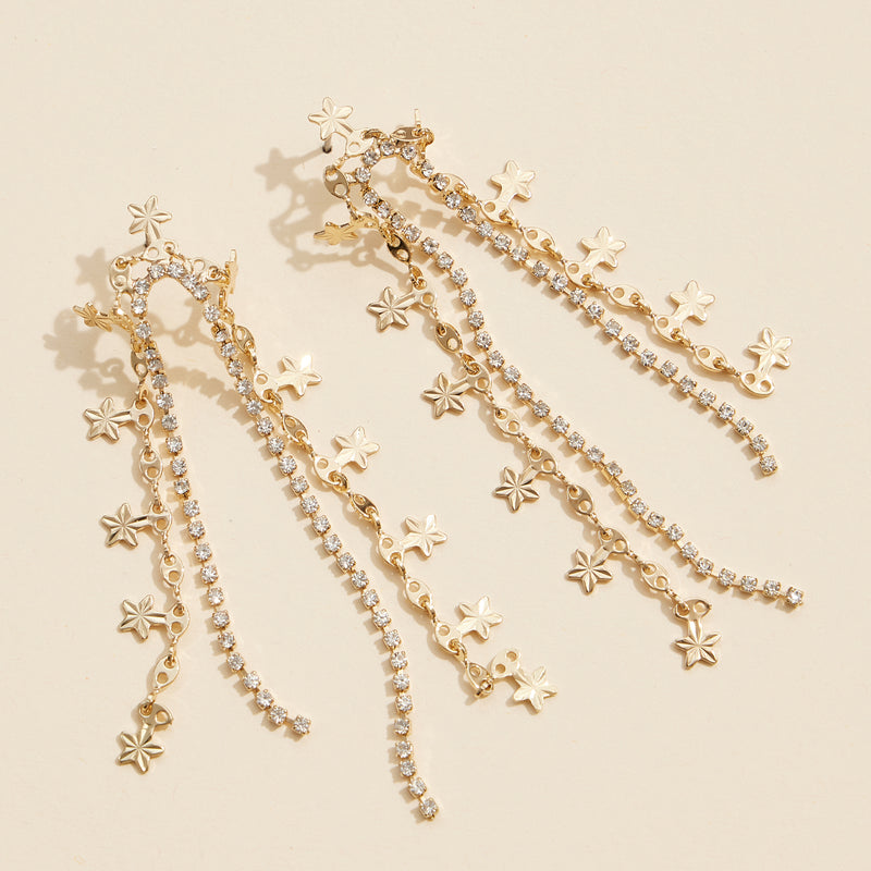Sparkling-Star-Dangle-Earrings
