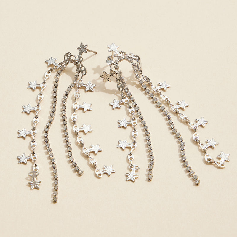 Sparkling-Star-Dangle-Earrings